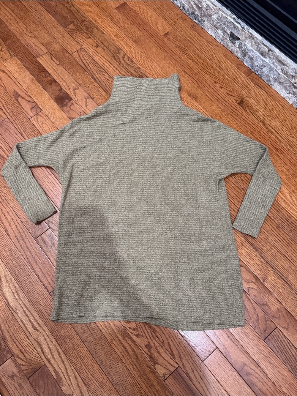 We The Free Olive Green Waffle Knit Cardigan